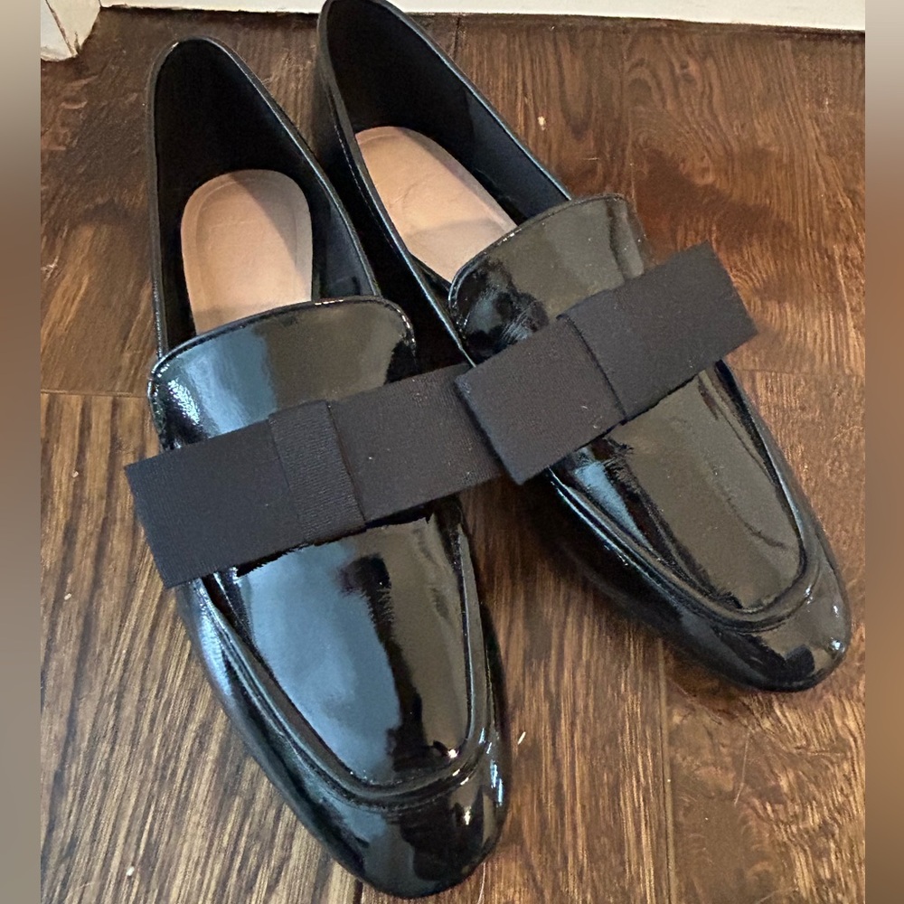 Zara loafers with bow detail